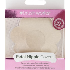 Bild på BrushWorks Satin Petal Nipple Covers Vit 4 st