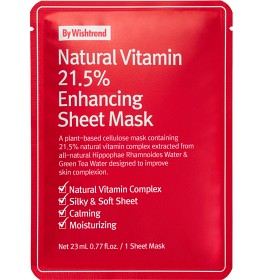 Bild på By Wishtrend Natural Vitamin 21,5% Enhancing Sheet Mask 23 ml