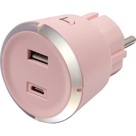 Bild på CAPiDi USB A+C Säkerhetstimer Rosa