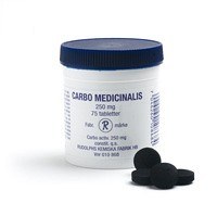 Bild på Carbo medicinalis, tablett 250 mg 75 st