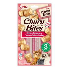 Bild på Churu Cat Bites Chicken & Tuna Wrap with Salmon 3 st