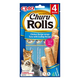 Bild på Churu Cat Rolls Chicken & Tuna Wrap with Scallop 4 st