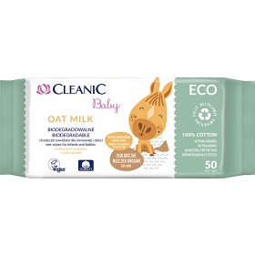 Bild på Cleanic Baby ECO Våtservetter Oat Milk 50 st
