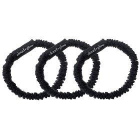 Bild på Cloud & Glow Silk Scrunchie 1 cm Black 3 st