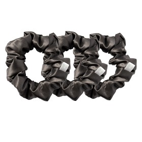 Bild på Cloud & Glow Silk Scrunchies 4 cm Charcoal