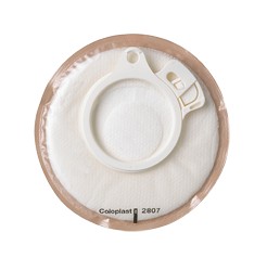 Bild på Coloplast uro Minicap Assura 2-dels absb. sluten beige påse ringdiameter 40 mm 30 st