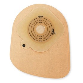 Bild på Dansac Nova 1 sluten häftpåse Mini beige hål 30 mm 30 st