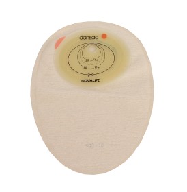 Bild på Dansac NovaLife 1, Mini, sluten häftpåse, beige, uppklippbart hål 10-38x50 mm 30 st