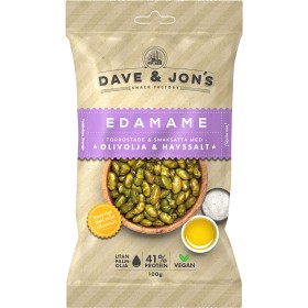 Bild på Dave & Jon's Rostade Edamame Olivolja & Havssalt 100 g