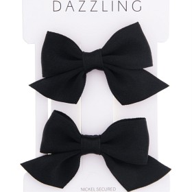 Bild på Dazzling Bow Black Barrette 2-pack