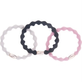 Bild på Dazzling H2 Hair Tie 3-pack (Black, Beige, Pink)