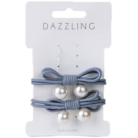 Bild på Dazzling Hårsnoddar pärlor grå 2-pack