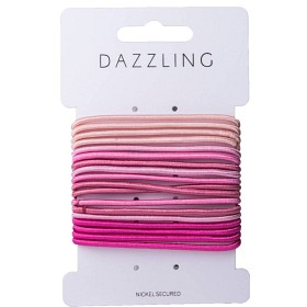 Bild på Dazzling Hårsnoddar rosa tunna 18-pack