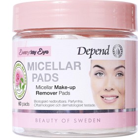 Bild på Depend Micellar Make-Up Remover Pads 60 st