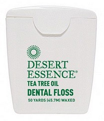 Bild på Desert Essence Tea Tree Oil tandtråd tunn 50 YDS tunn