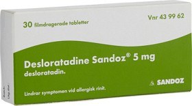 Bild på Desloratadine Sandoz, filmdragerad tablett 5 mg 30 st