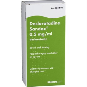 Bild på Desloratadine Sandoz, oral lösning 0,5 mg/ml 60 ml