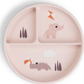 Bild på Done by Deer Stick&Stay Compartment Plate Playground, Powder