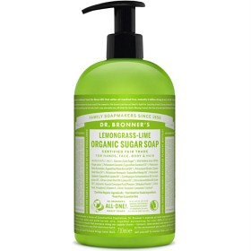 Bild på Dr Bronner’s Organic Sugar Soap Lemongrass-Lime 710 ml