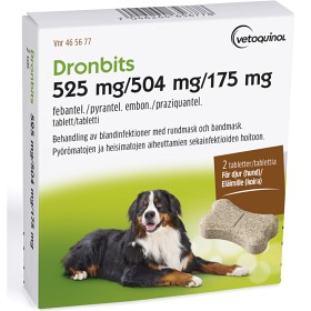 Bild på Dronbits tablett 525 mg/504 mg/175 mg 2 st