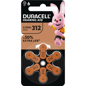 Bild på Duracell DA312 Hearing Aid Batteries 6 st