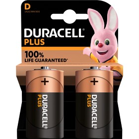 Bild på Duracell Plus D alkaline 2-pack