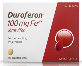 Bild på Duroferon, depottablett 100 mg Fe2+ 100 st