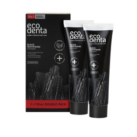 Bild på Ecodenta Black Whitening Charcoal Toothpaste (utan fluor) 2 x 100 ml