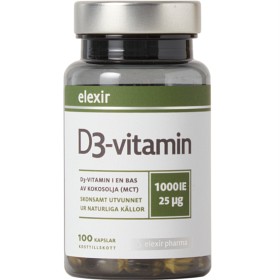 Bild på Elexir D3-vitamin 1000 IE 100 kapslar