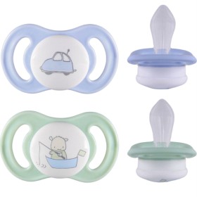 Bild på ESSKA Happy Mini 0+m Silikon Blå 2-pack