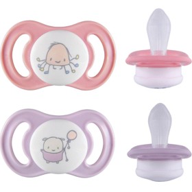 Bild på ESSKA Happy Mini 0+m Silikon Rosa 2-pack