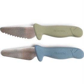Bild på FILIBABBA Knivset för barn Powder Blue + Green 2-pack