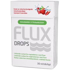 Bild på Flux Drops Rhubarb & Strawberry 30 tabletter