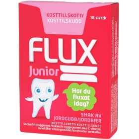Bild på Flux Junior tuggummi Jordgubb 18 st