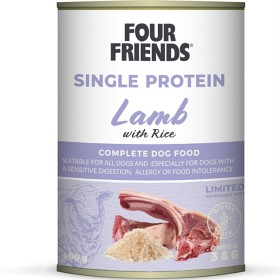 Bild på FourFriends Dog Lamb & Rice 400 g burk