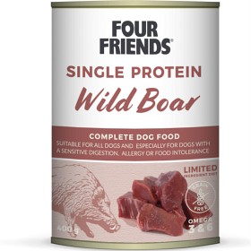 Bild på FourFriends Dog Wild Boar 400 g burk