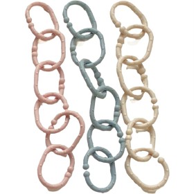 Bild på Fresh Kid Barnvagnsringar beige/grå/rosa, 18-pack