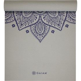 Bild på Gaiam Sustained Grey Sundial Flower Yoga Mat 5 mm Classic Printed