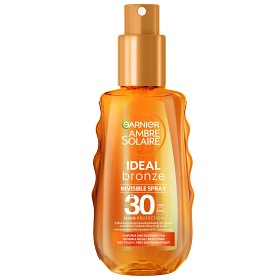 Bild på Garnier Ambre Solaire Ideal Bronze Invisible Sun Protection Spray SPF30 solskyddssprej för normal hud 150 ml