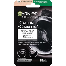Bild på Garnier Skin Active Caffeine + Charcoal Eye Sheet Mask