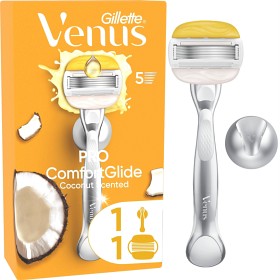 Bild på Gillette Venus Pro ComfortGlide Coconut & Olay rakhyvel, 1 rakblad, duschhållare