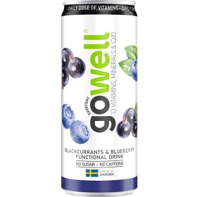 Bild på Gowell Svartvinbär & blåbär 330 ml
