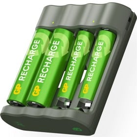 Bild på GP Recharge Batteriladdare B441 inkl. 2xAA 2100mAh & 2xAAA 650mAh NiMH-batterier