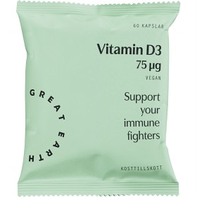 Bild på Great Earth Vitamin D3 75 µg 60 kapslar Refill