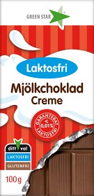 Bild på Green Star Mjölkchoklad Creme Laktosfri 100 g