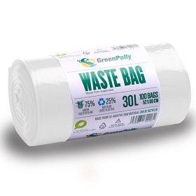 Bild på GreenPolly Avfallspåse Vit 30 liter 100 st