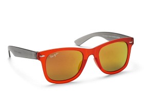 Bild på Haga Eyewear Sparkle Matt Transparent Red/Grey - Red Mirror Lens