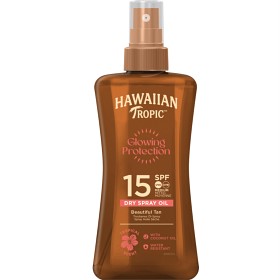 Bild på Hawaiian Tropic Glowing Protection Dry Oil Spray SPF15, 200 ml