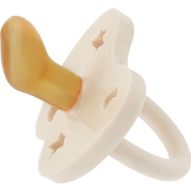 Bild på Hevea Natural Rubber Pacifier Orthodontic Newborn 0+ Months 1 st Milky White