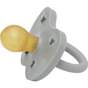 Bild på Hevea Natural Rubber Pacifier Round 3-36 Months 1 st Gorgeous Grey